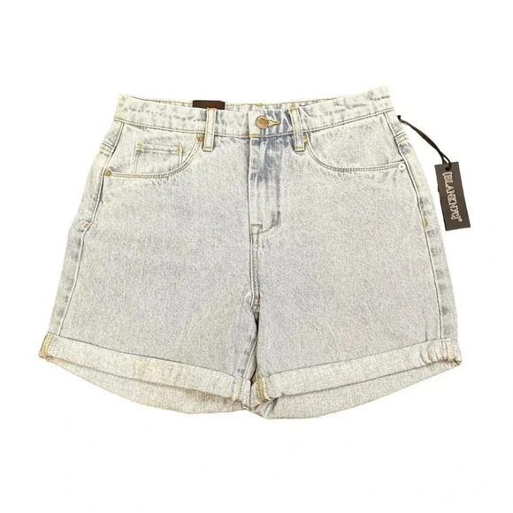 Blank NYC "The Perry" Mom Short Light Wash High Rise Cuffed Hem Women's 26 - Picture 2 of 12